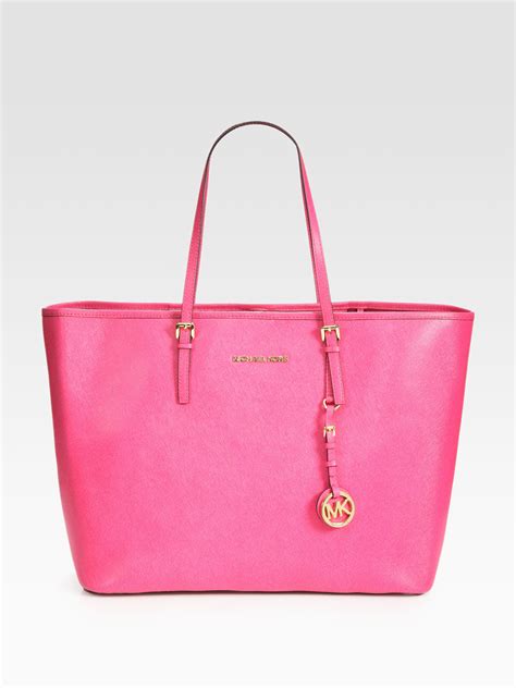 michael kors tote bag rosa|Michael Kors pink suitcase.